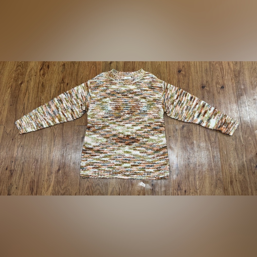 Brand, Peyton Primrose, Women’s,Multi Colored,Orange, Based, Sweater,Size Large